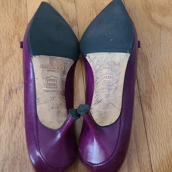 JIMMY Choo Leather Plum Pump - Picture 6 of 7